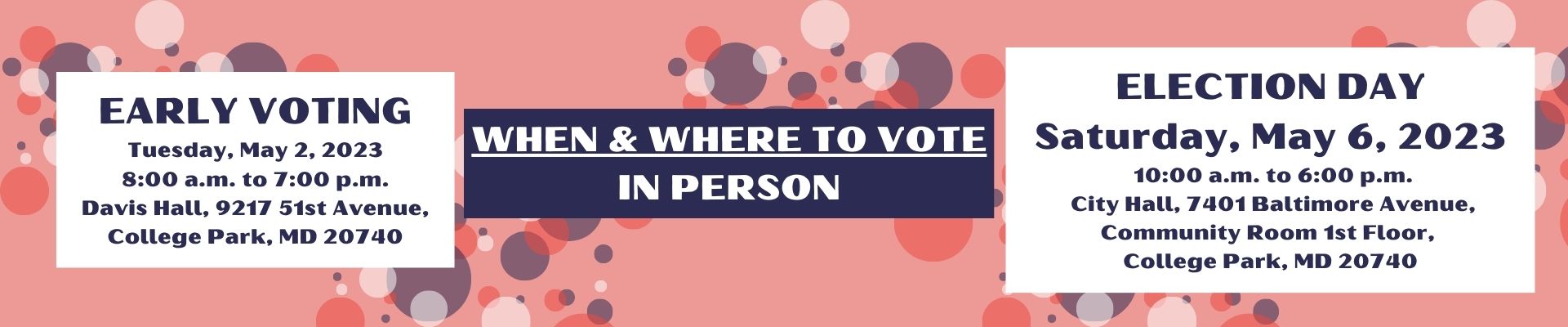 How to Vote In-Person (Davis Hall & City Hall)