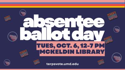 absentee ballot day oct 6, 12-7pm